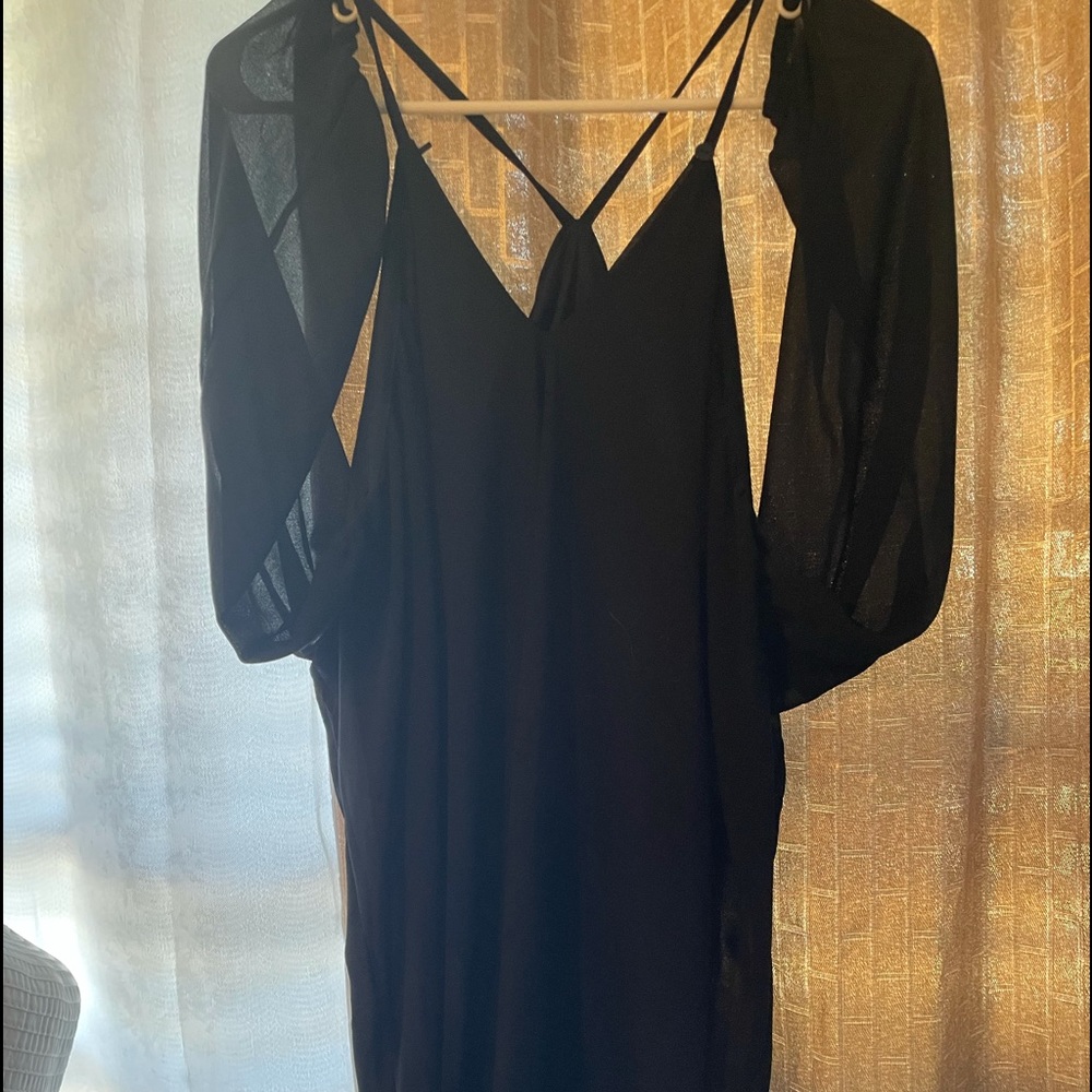 Black Cut Out Long Sleeve